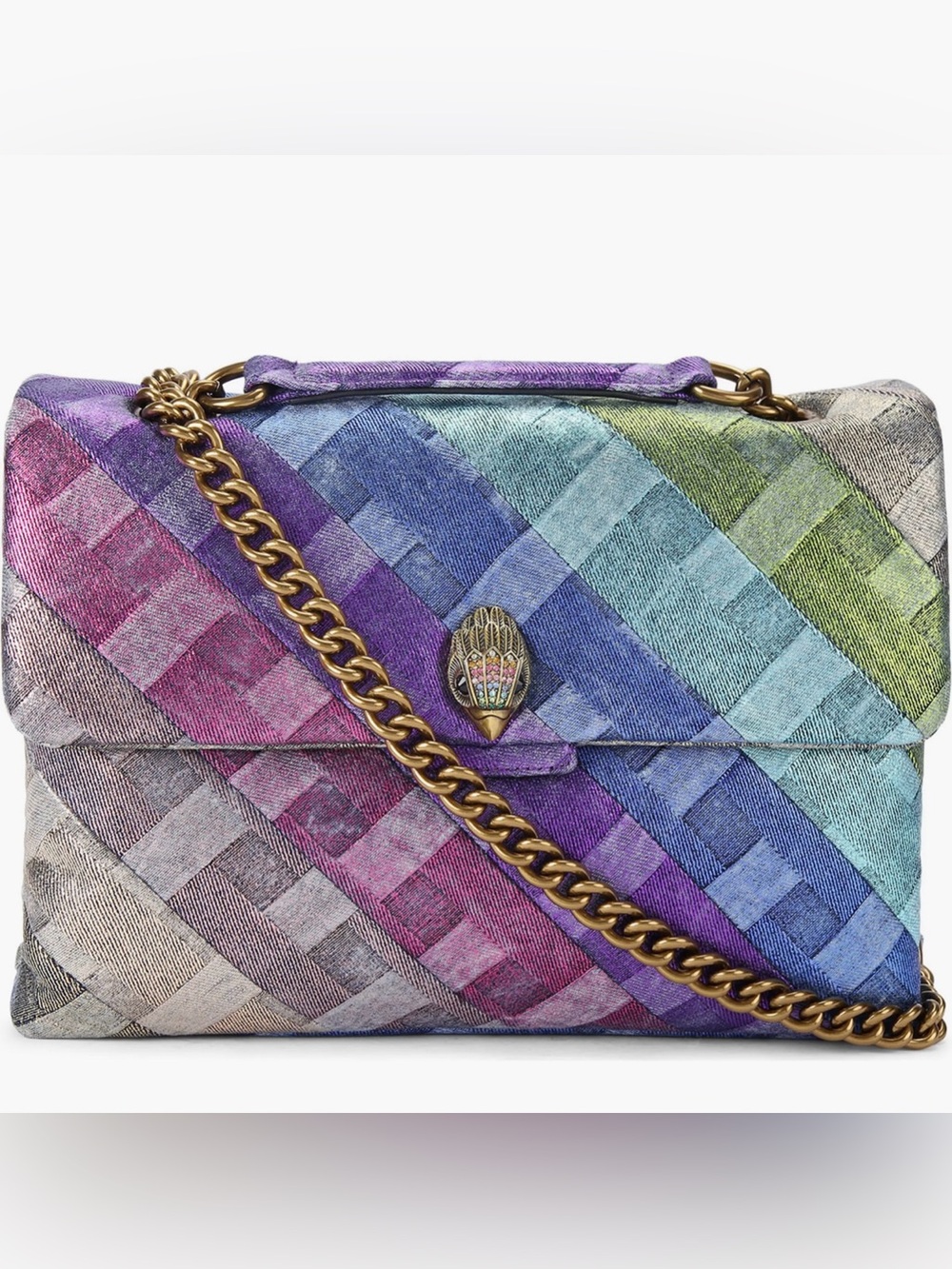 Large Kensington Rainbow Denim Shoulder Bag
Kurt Geiger London